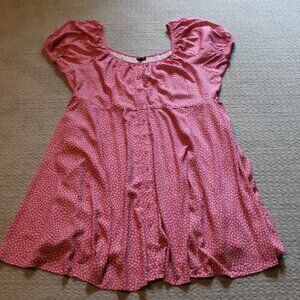 NWT Torrid Mini Button Front Skater Dress size 3X-Leopard Chateau Rose